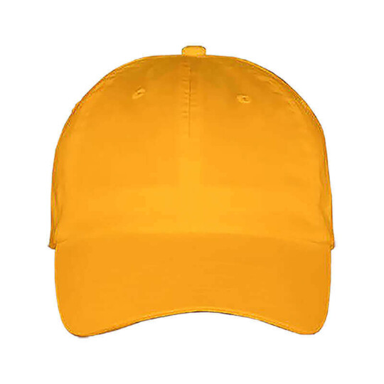 100% Cotton Twill Baseball Cap - Gold, One Size
