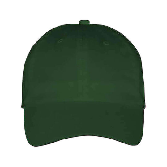 100% Cotton Twill Baseball Cap - Hunter Green, One Size