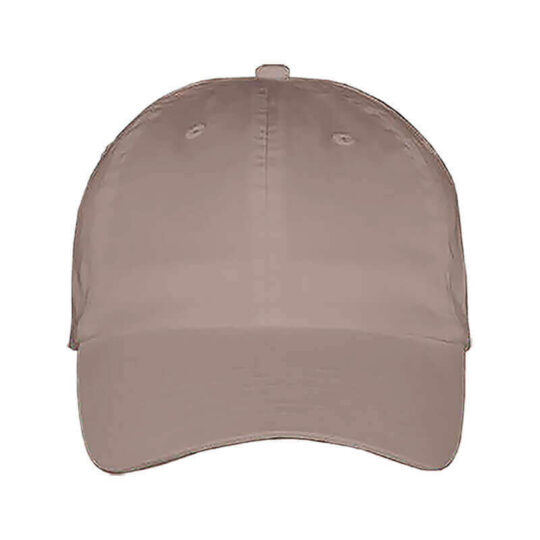 100% Cotton Twill Baseball Cap - Khaki, One Size