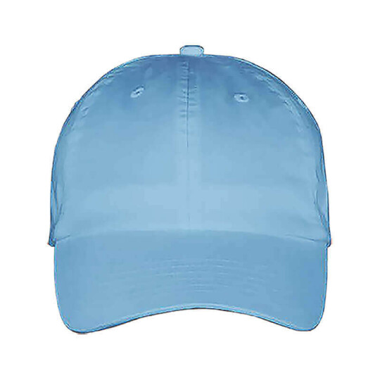 100% Cotton Twill Baseball Cap - Sky Blue, One Size
