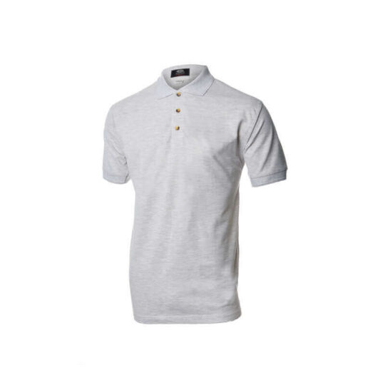 Men Poly Cotton Polo Shirt - Heather Grey, S