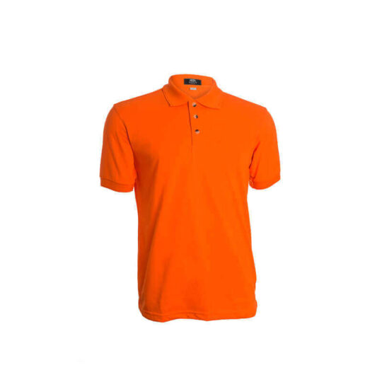 Men Poly Cotton Polo Shirt - Orange, S