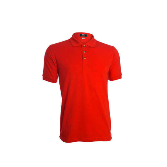 Men Poly Cotton Polo Shirt - Red, S