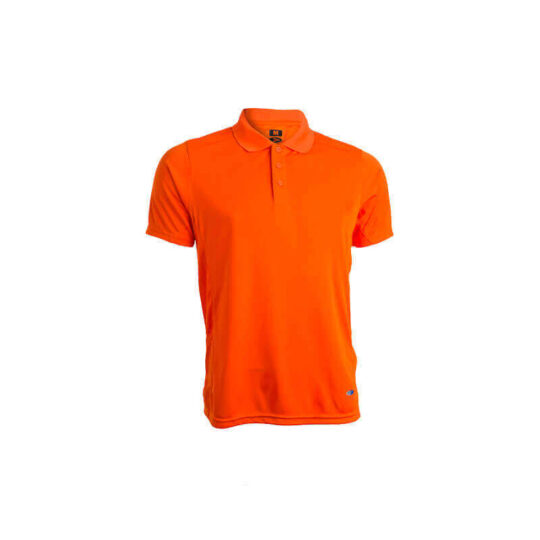 Slim Cut 100% Polyester Polo Shirt #207 - Orange, S