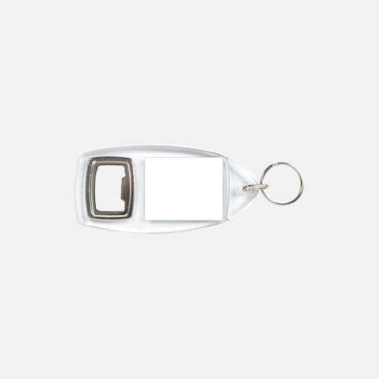 Acrylic Bottle Opener with Key Chain