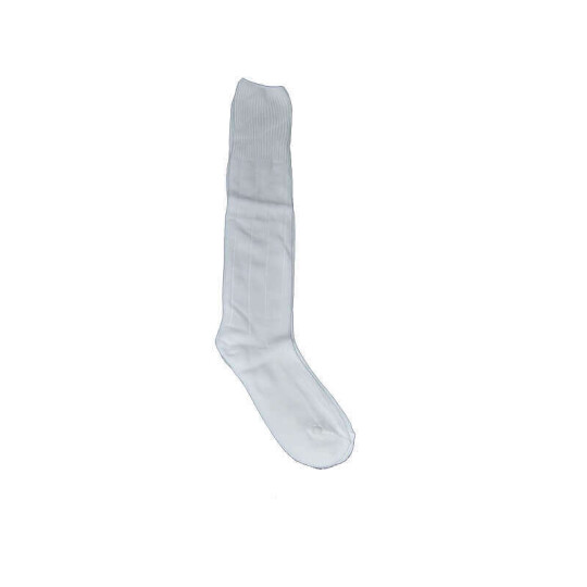 PLAIN 100% Nylon Football Socks - White, One Size