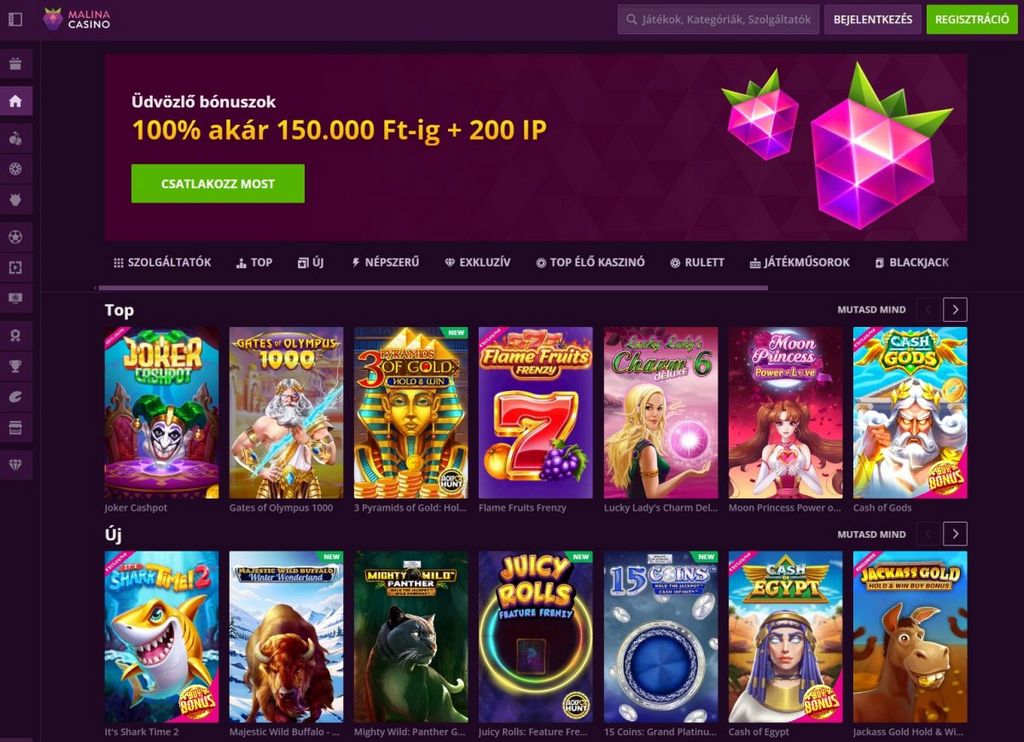 Malina Online Casino Bewertung (2026) – Einzigartiger Willkommensbonus